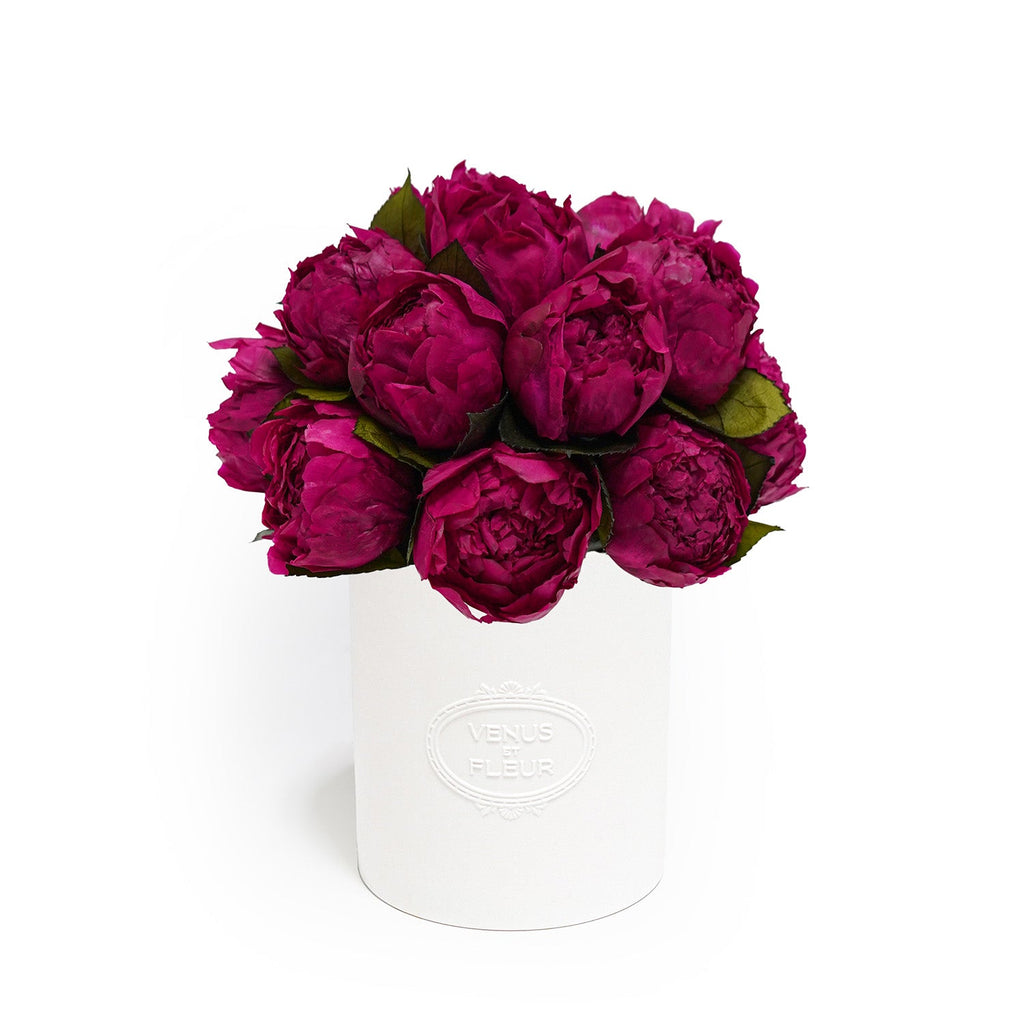 Fleura Porcelain Vase, Peonies, Magenta Moon, Eternity Peonies, Venus et Fleur