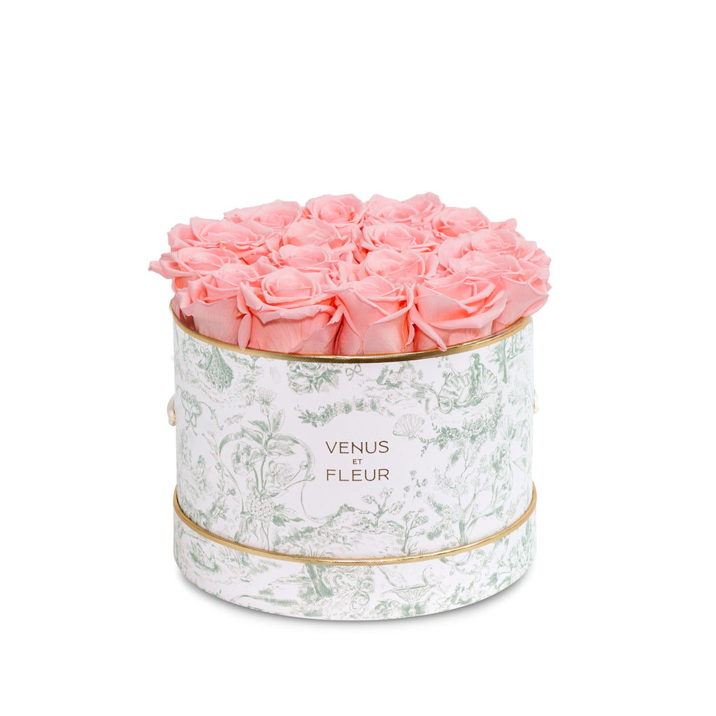 Small Round, Toile du Joie, Pink, 13-15 Eternity Roses, Venus et Fleur