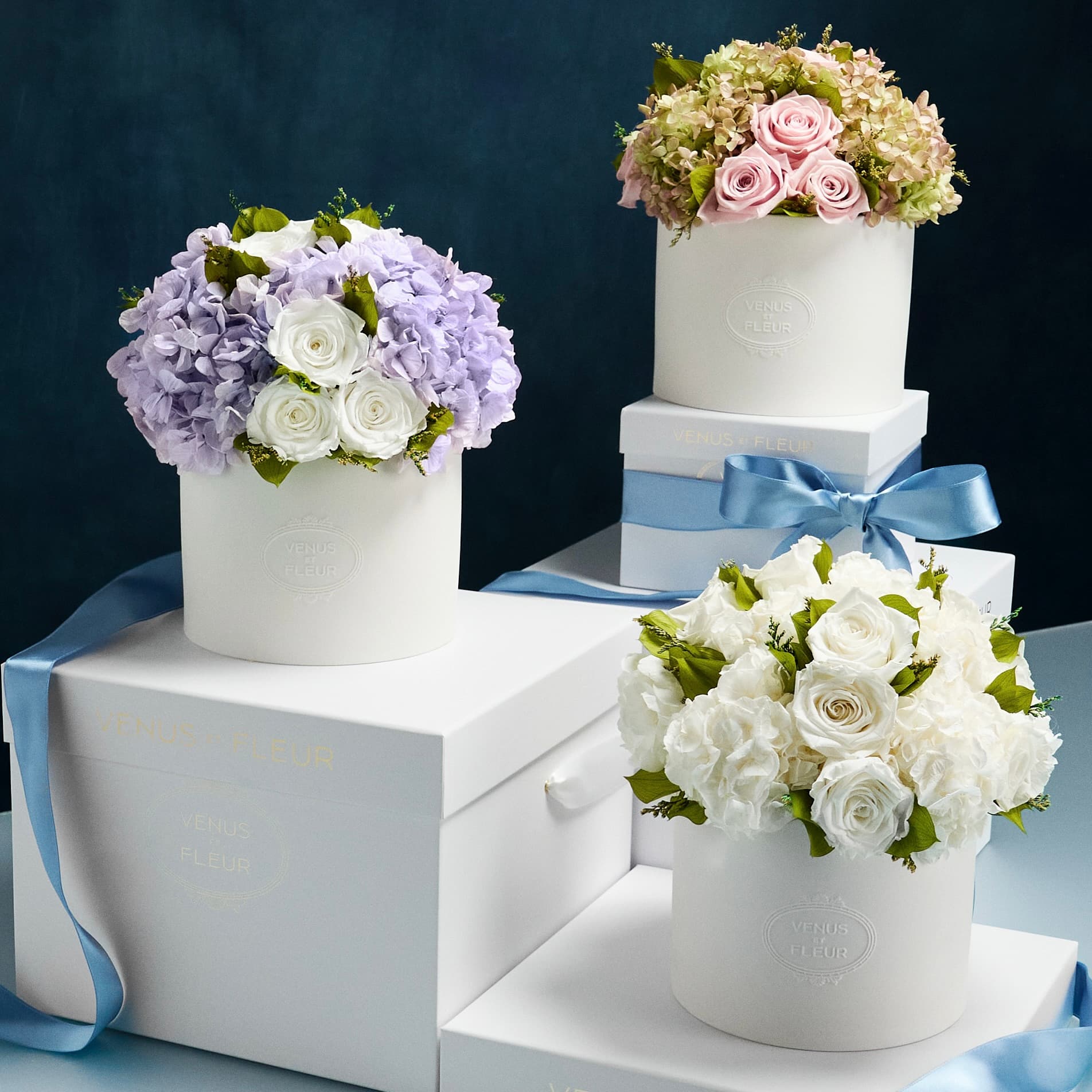 Thalia Porcelain Vase Roses & Hydrangeas 10