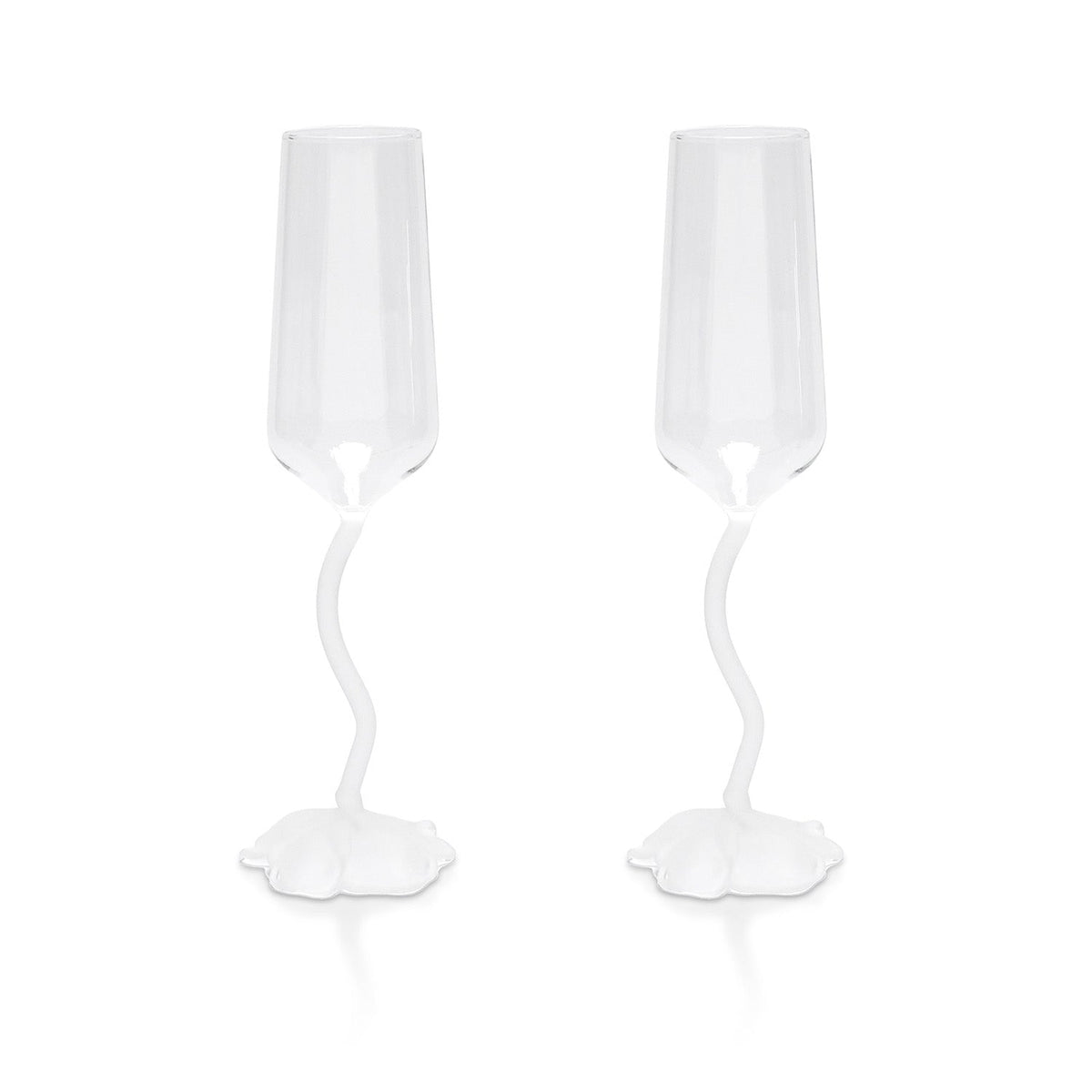 Floral Champagne Glasses