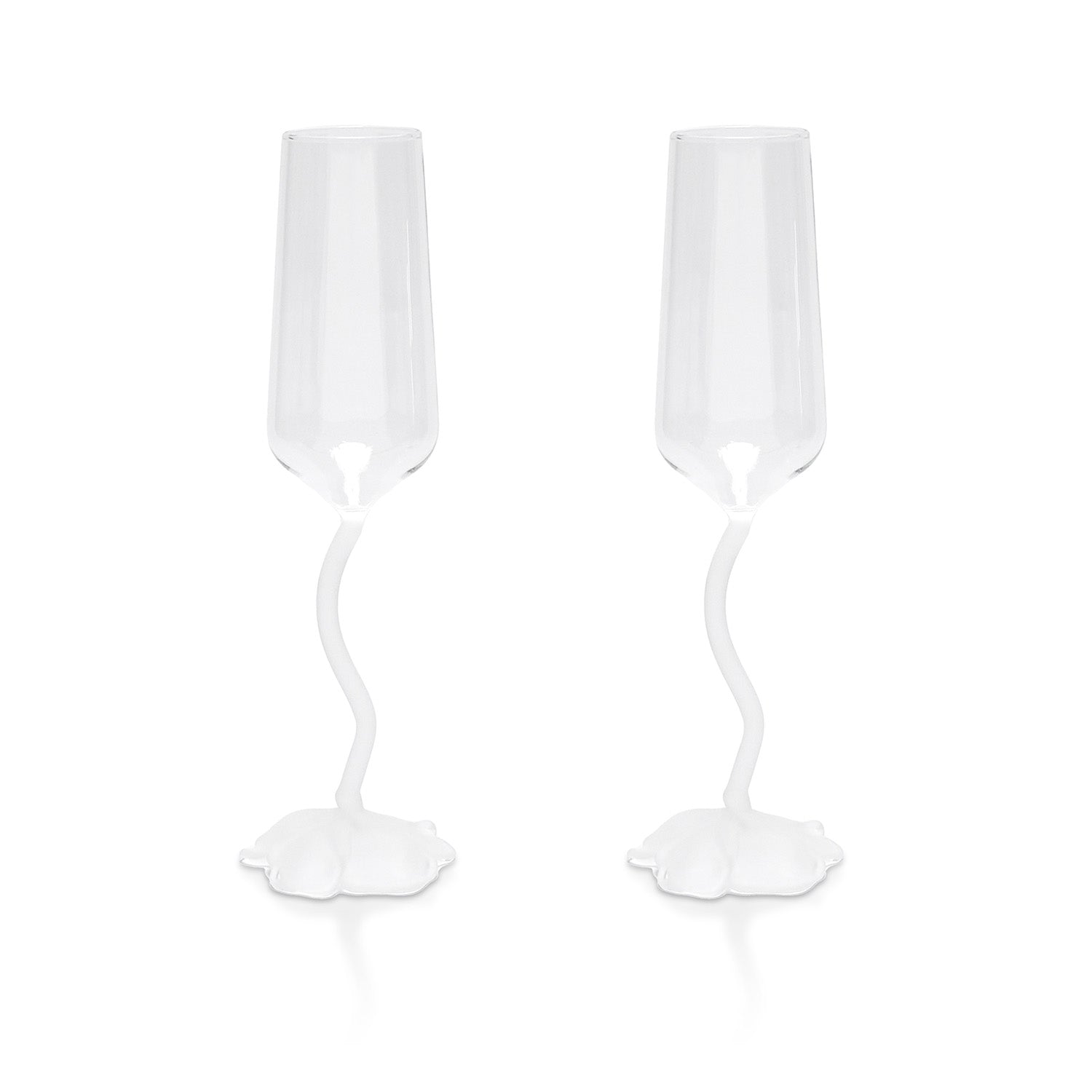 Floral Champagne Glasses