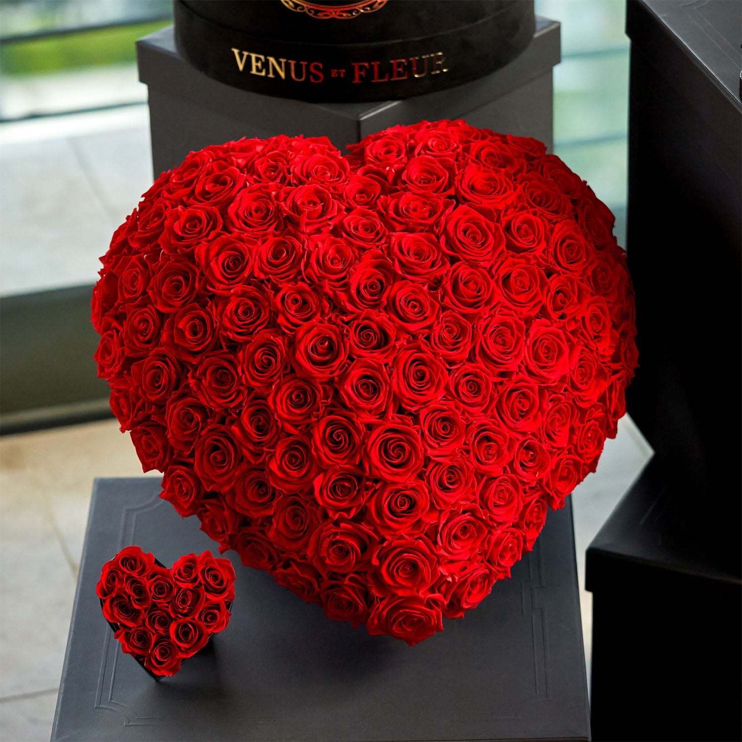 Heart-Shaped box with Red Roses SALE