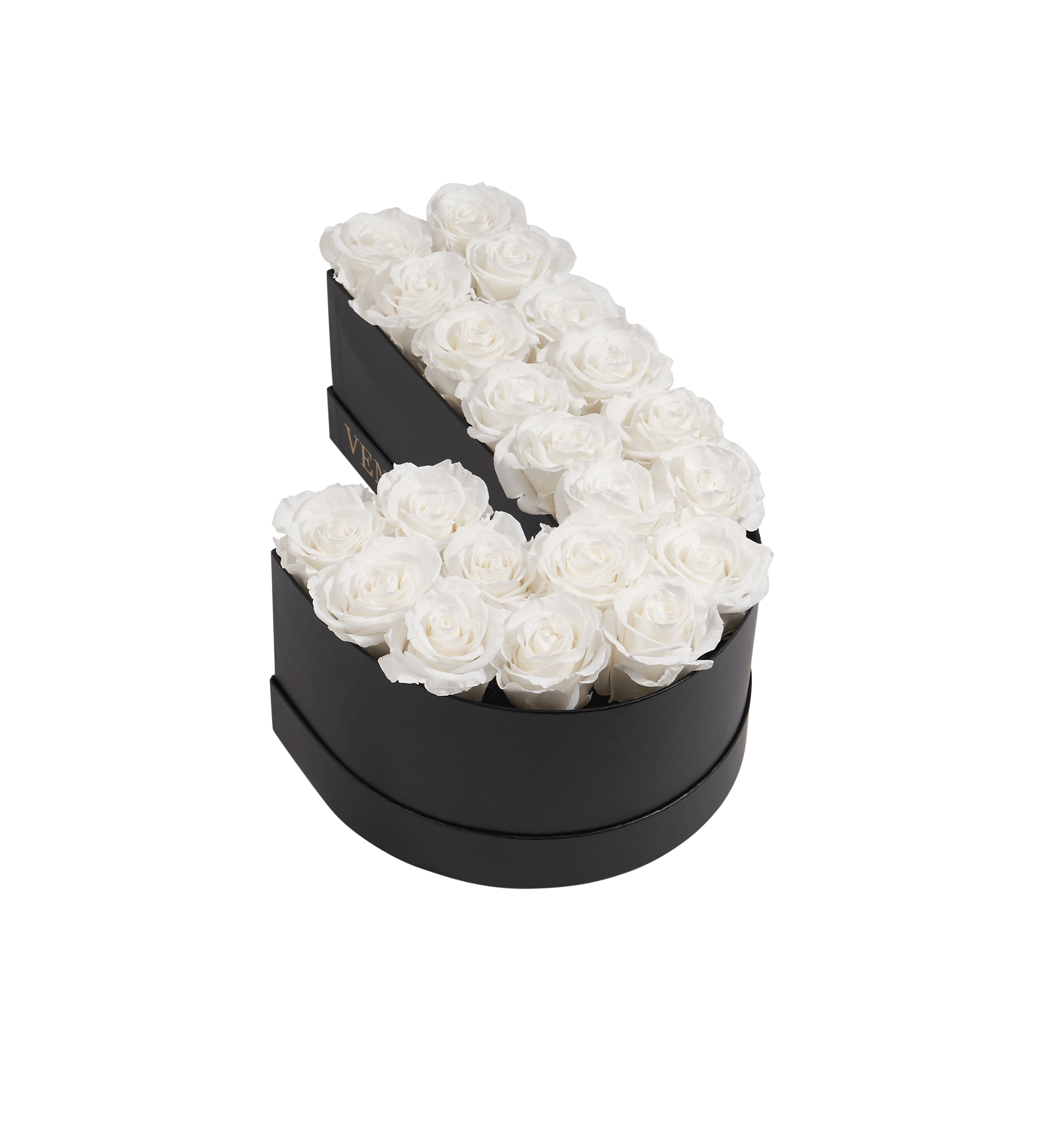 Floral Letter J in Flowers with Eternity Roses | Venus et Fleur