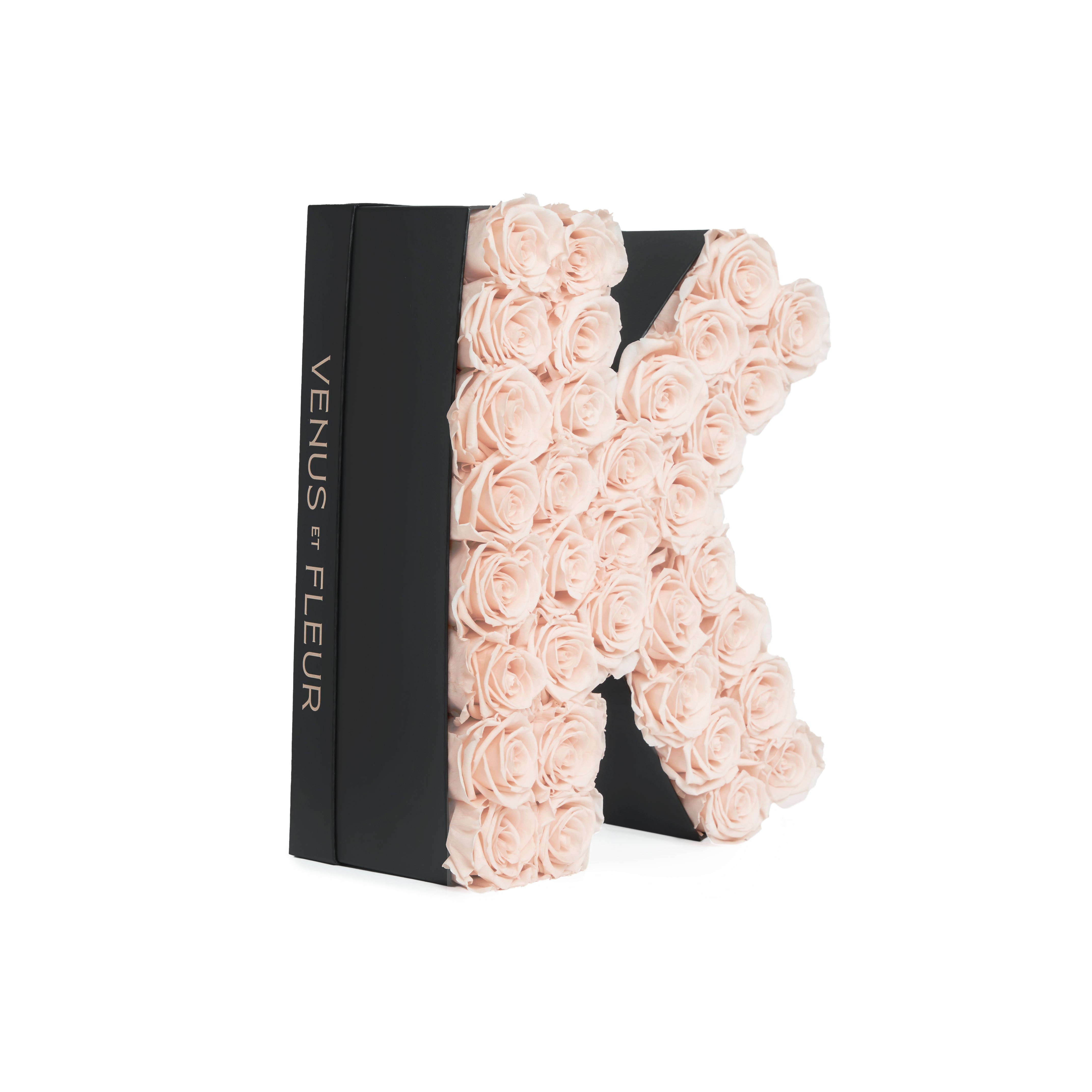 Floral Letter K in Flowers with Eternity Roses | Venus et Fleur