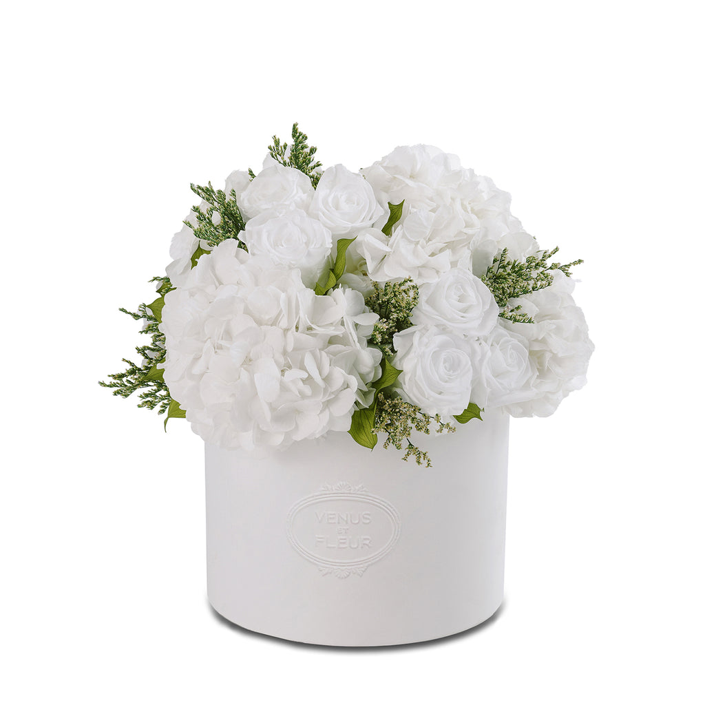 Thalia Porcelain Vase Roses & Hydrangeas