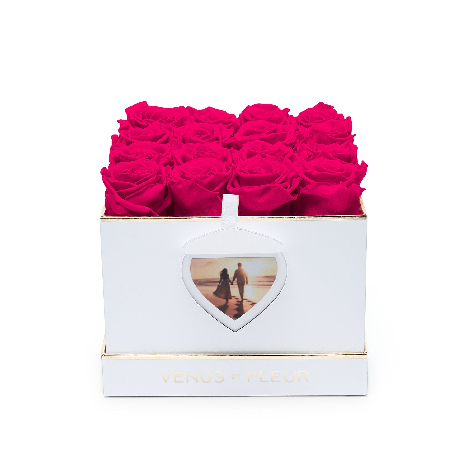 L'Amour Frame Small Square with Eternity® Roses | Venus et Fleur