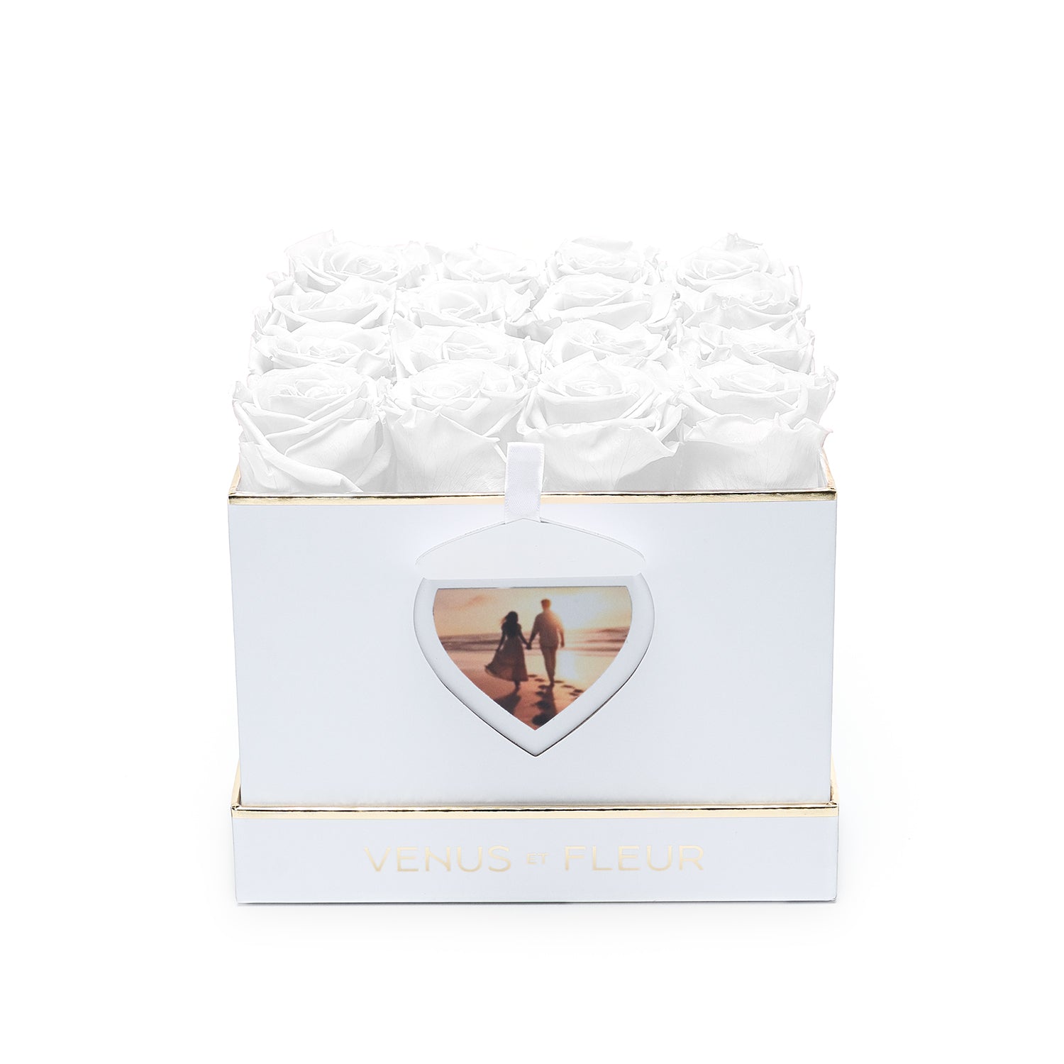 L'Amour Frame Small Square with Eternity® Roses | Venus et Fleur