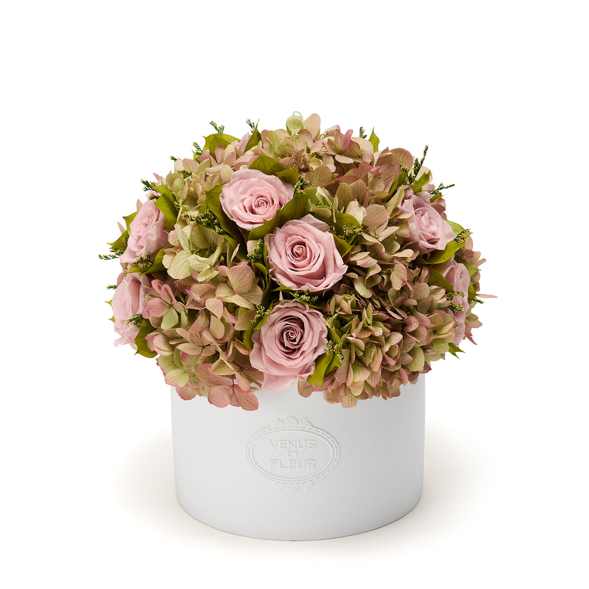 Thalia Porcelain Vase Roses & Hydrangeas