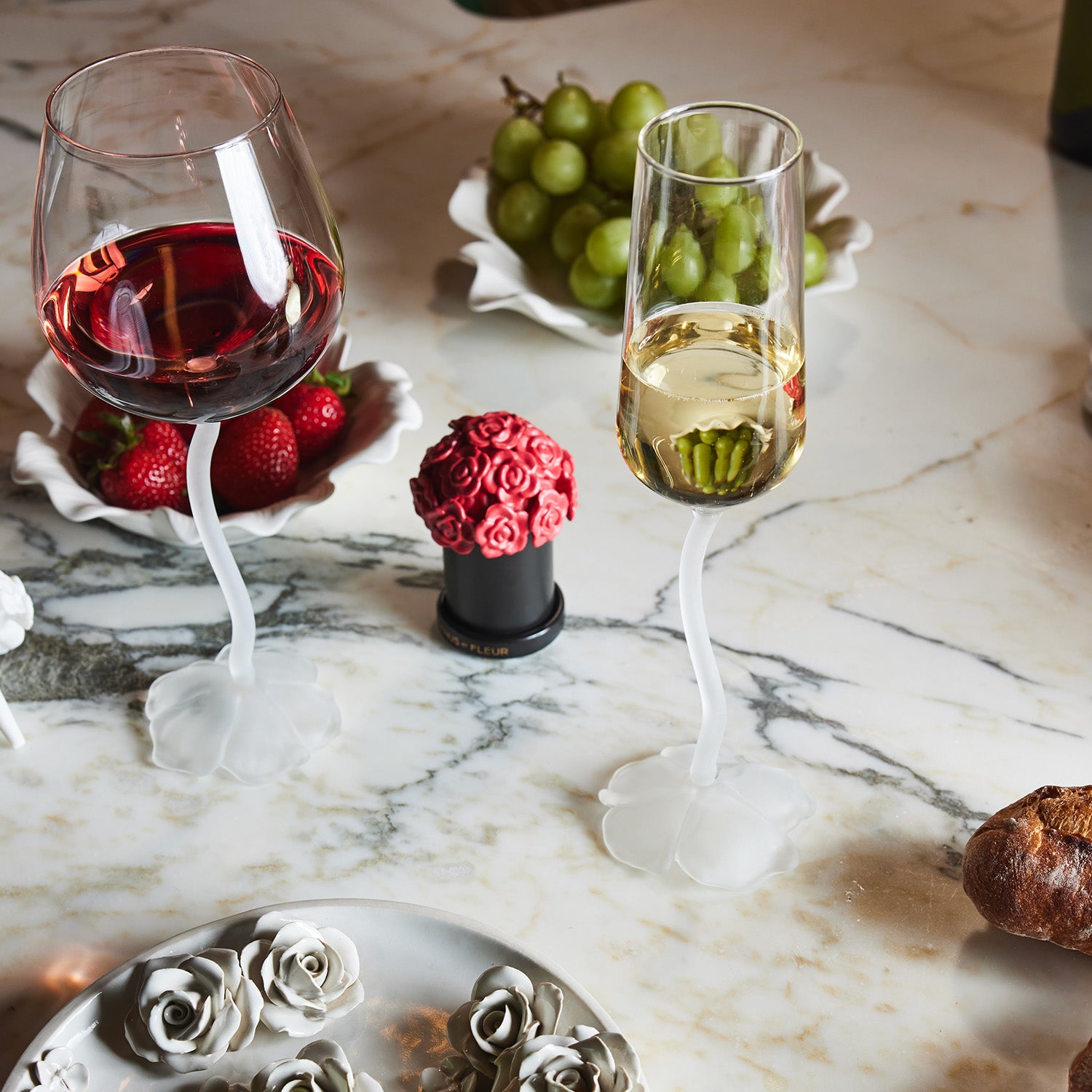 Floral Champagne Glasses 3
