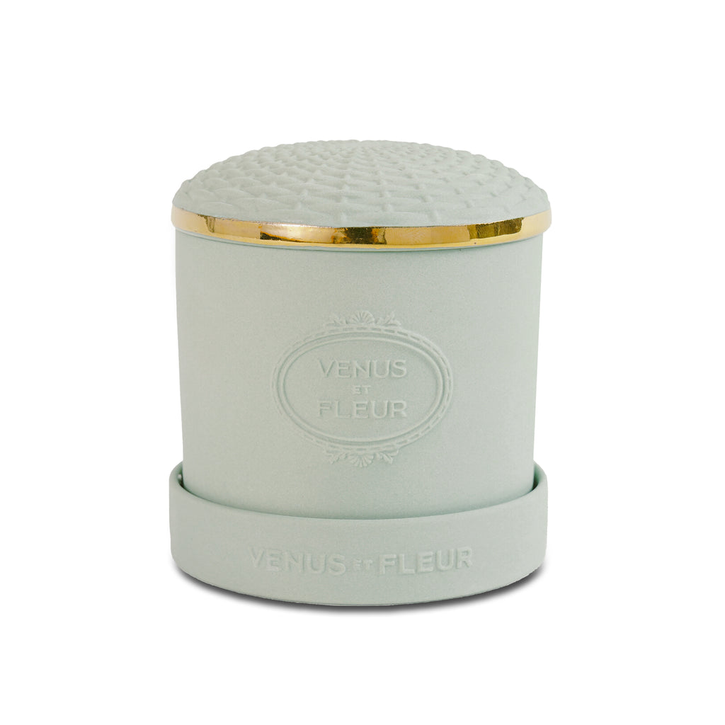 L'Atelier Vert Candle, 7 oz., Green Porcelain, Soy Coconut Blend, Venus et Fleur