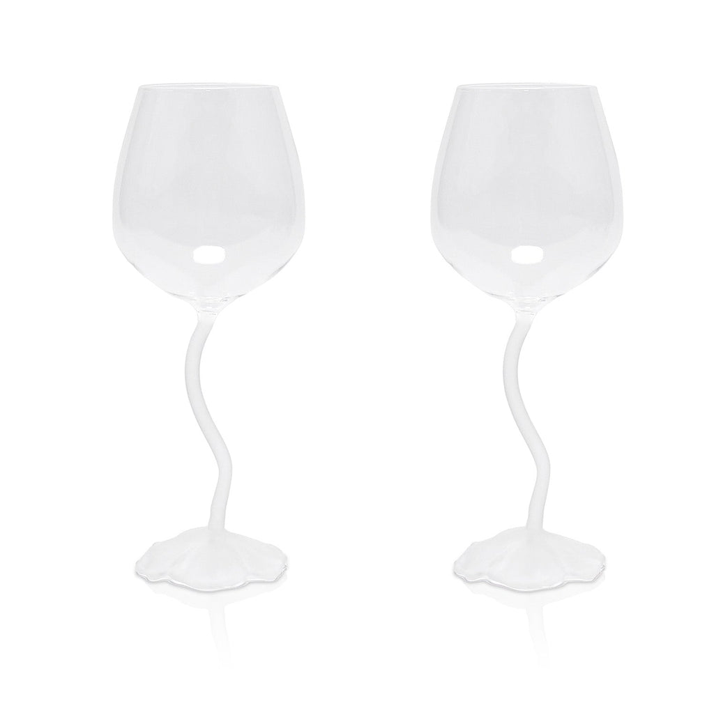 anthurium flower engraved wine glasses Floral Wine Glass Set