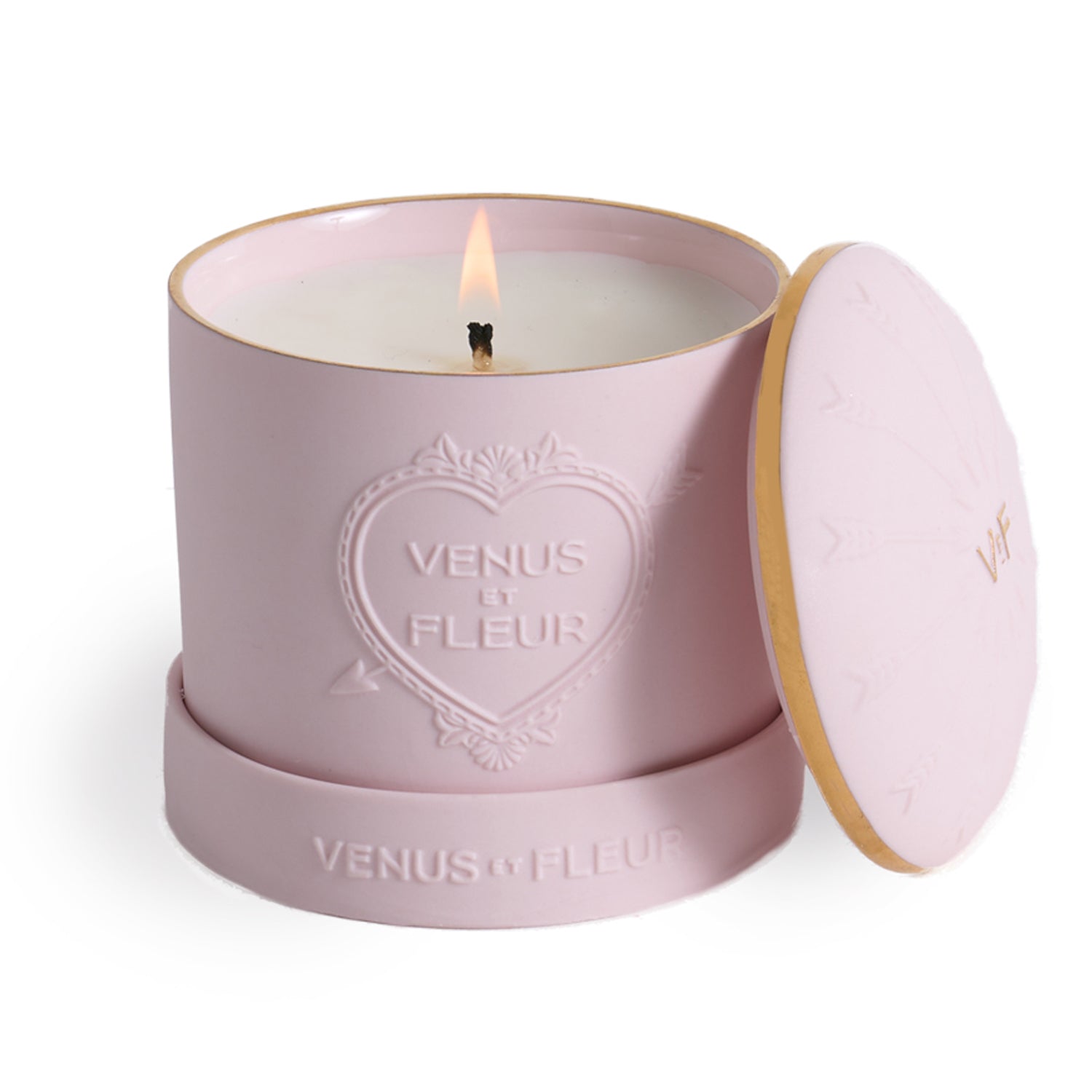 LOVE LUXURY CANDLE - ピンク Cherie Amour Valentine's Candle | Pink Hatbox | Venus et Fleur
