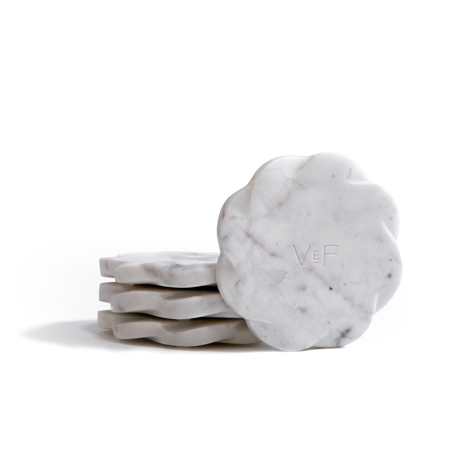 Scalloped Marble Coasters
