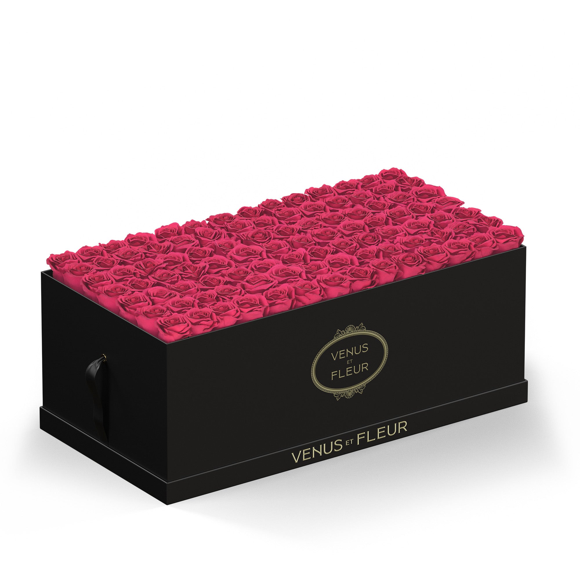 Le Duo Magnifique Black Box with Eternity Roses | Venus et Fleur