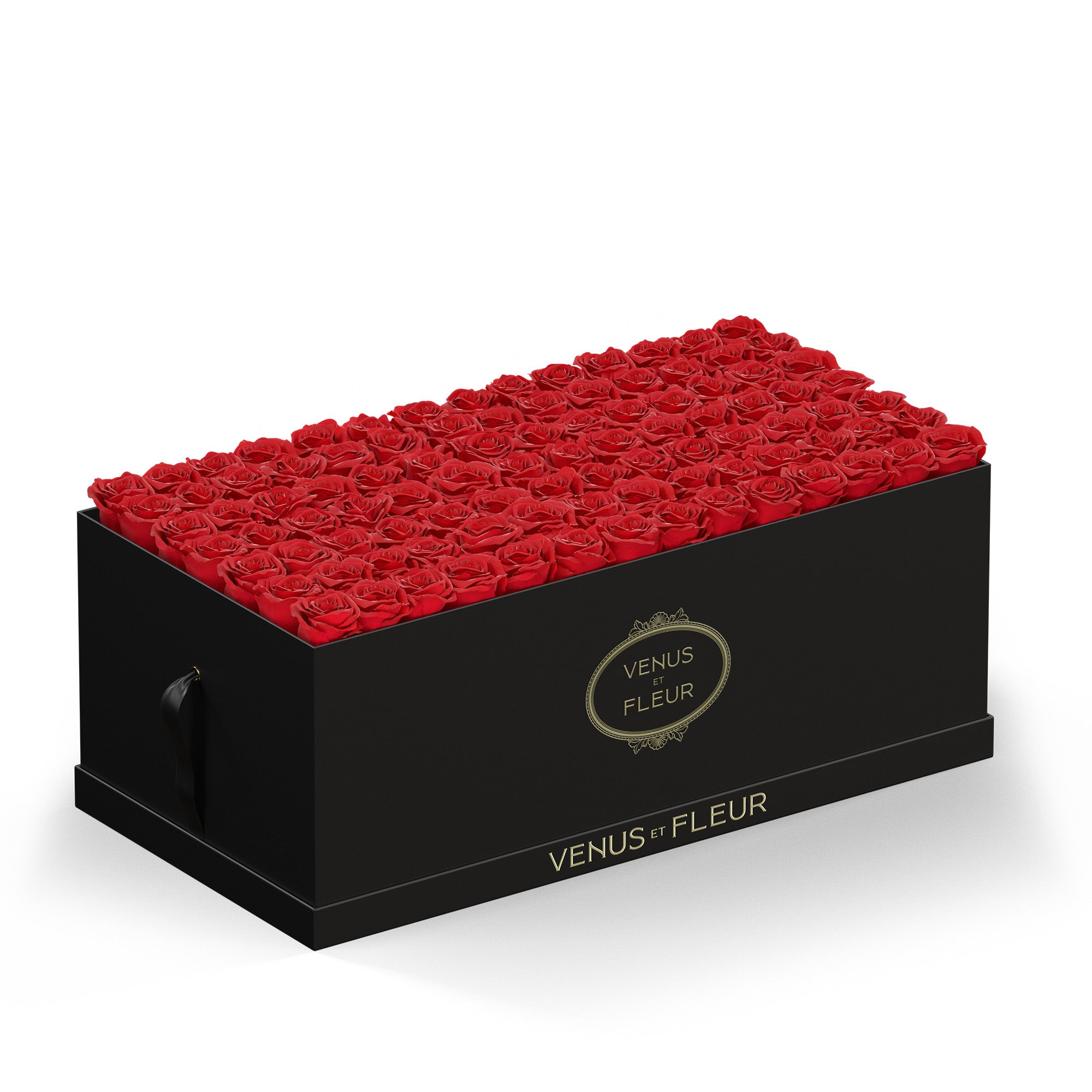 Le Duo Magnifique Black Box with Eternity Roses | Venus et Fleur