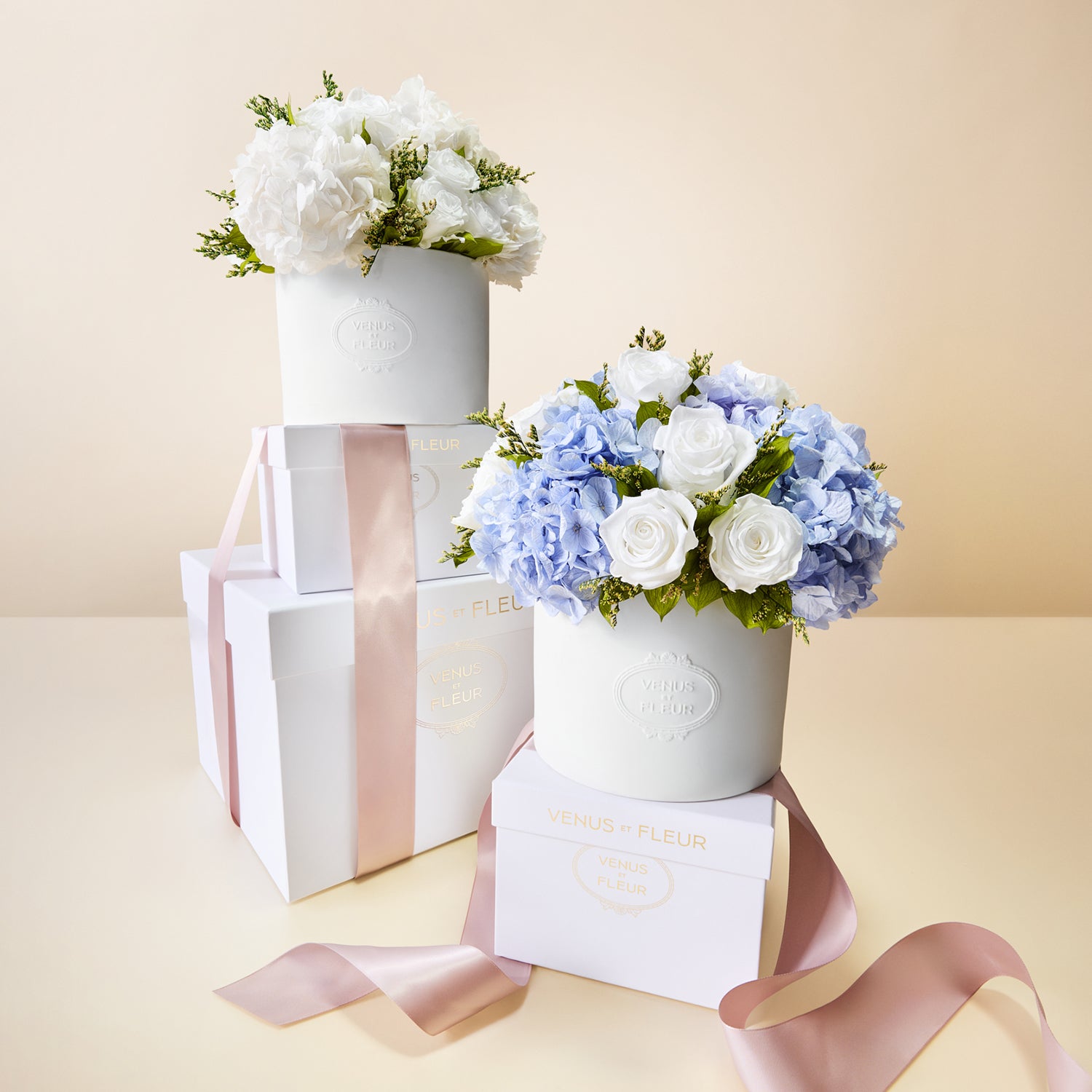 Thalia Porcelain Vase Roses & Hydrangeas 6