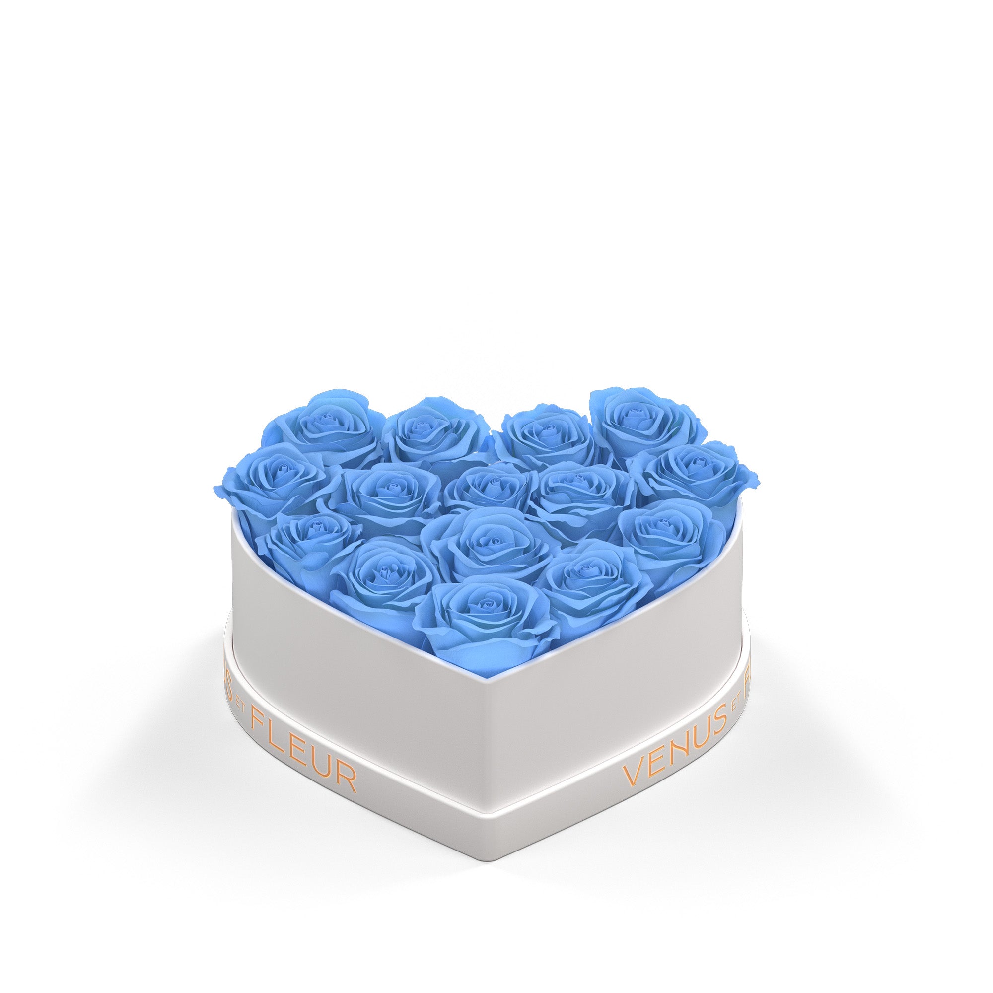 Small Heart White Box with Eternity Roses | Venus et Fleur