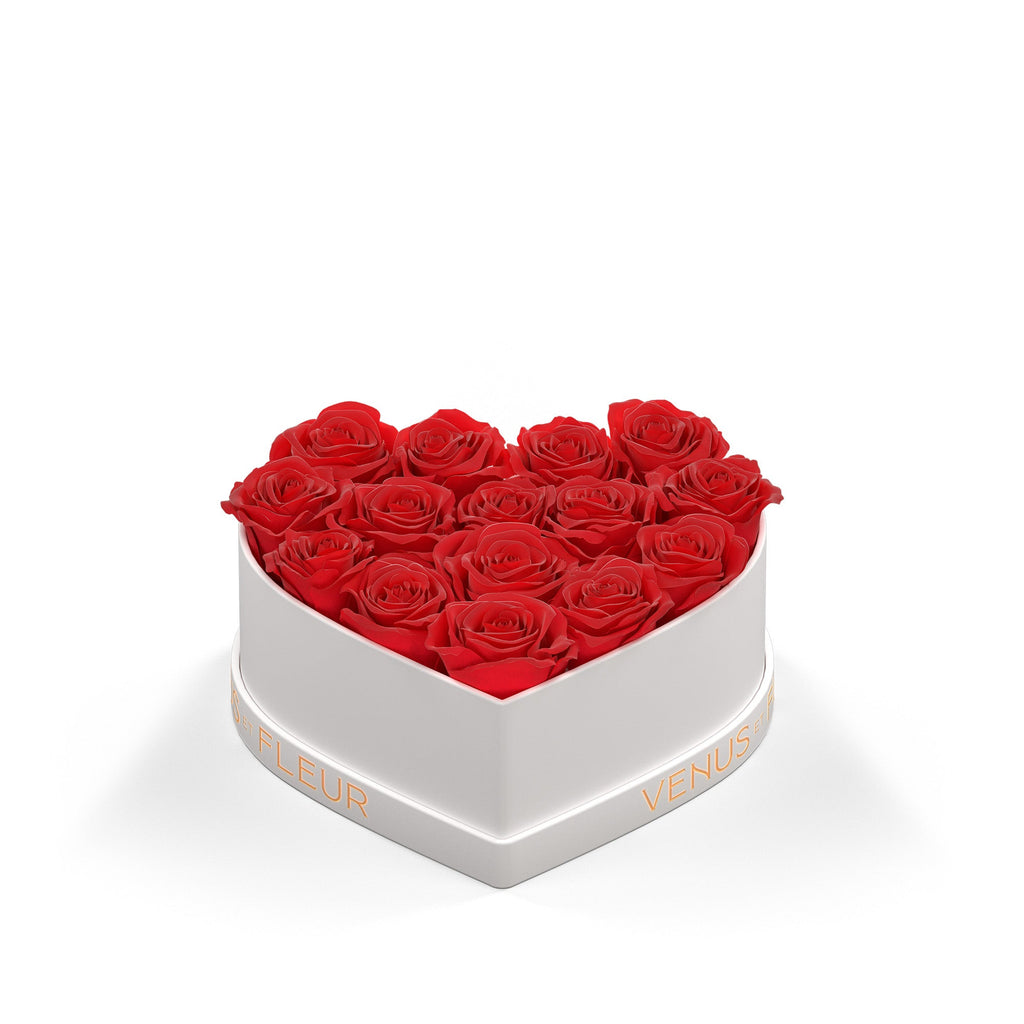 Heart Shaped Box With Red Roses Chocolate And Champagne