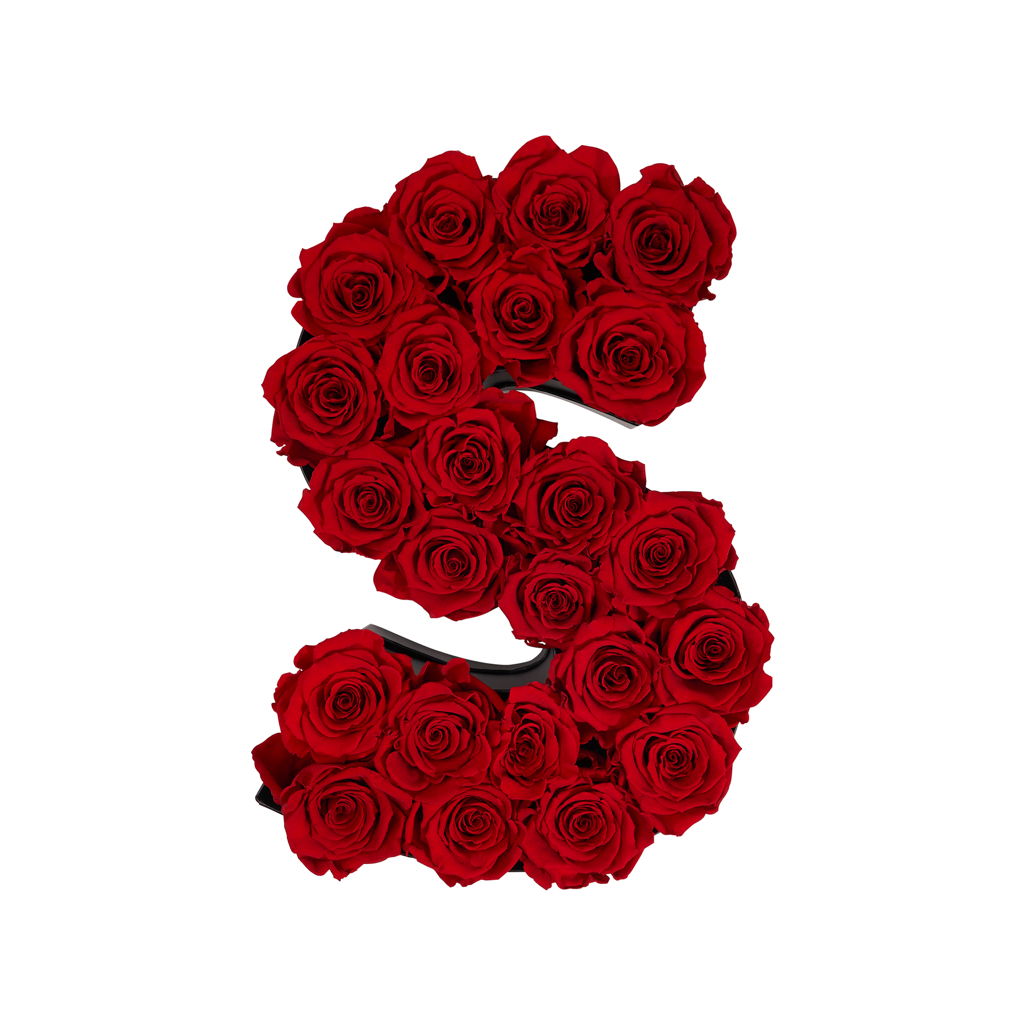 Floral Letter S in Flowers with Eternity Roses Venus et Fleur Floral Letter S in Flowers with Eternity Roses Venus et Fleur
