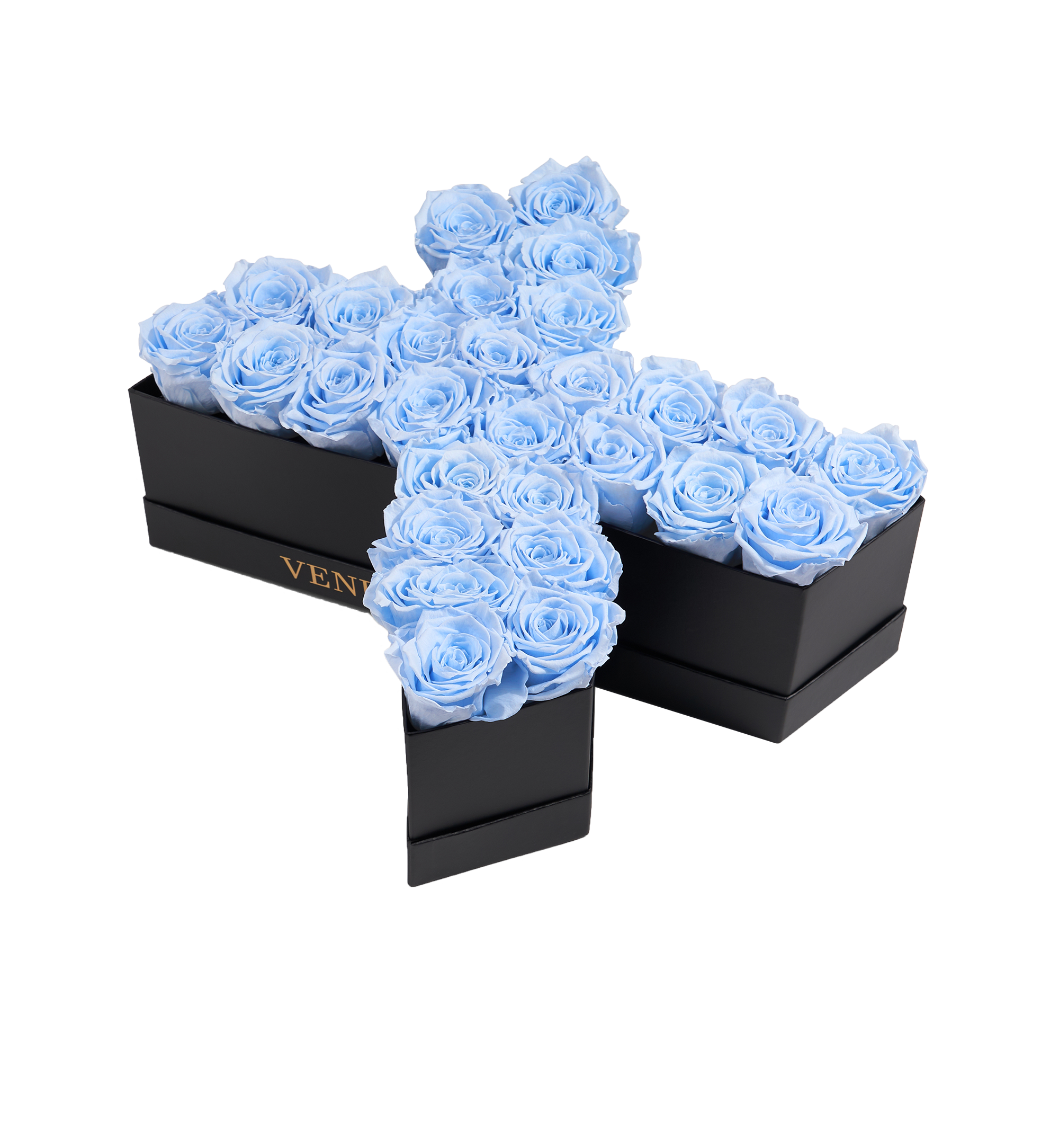 Floral Letter X in Flowers with Eternity Roses | Venus et Fleur