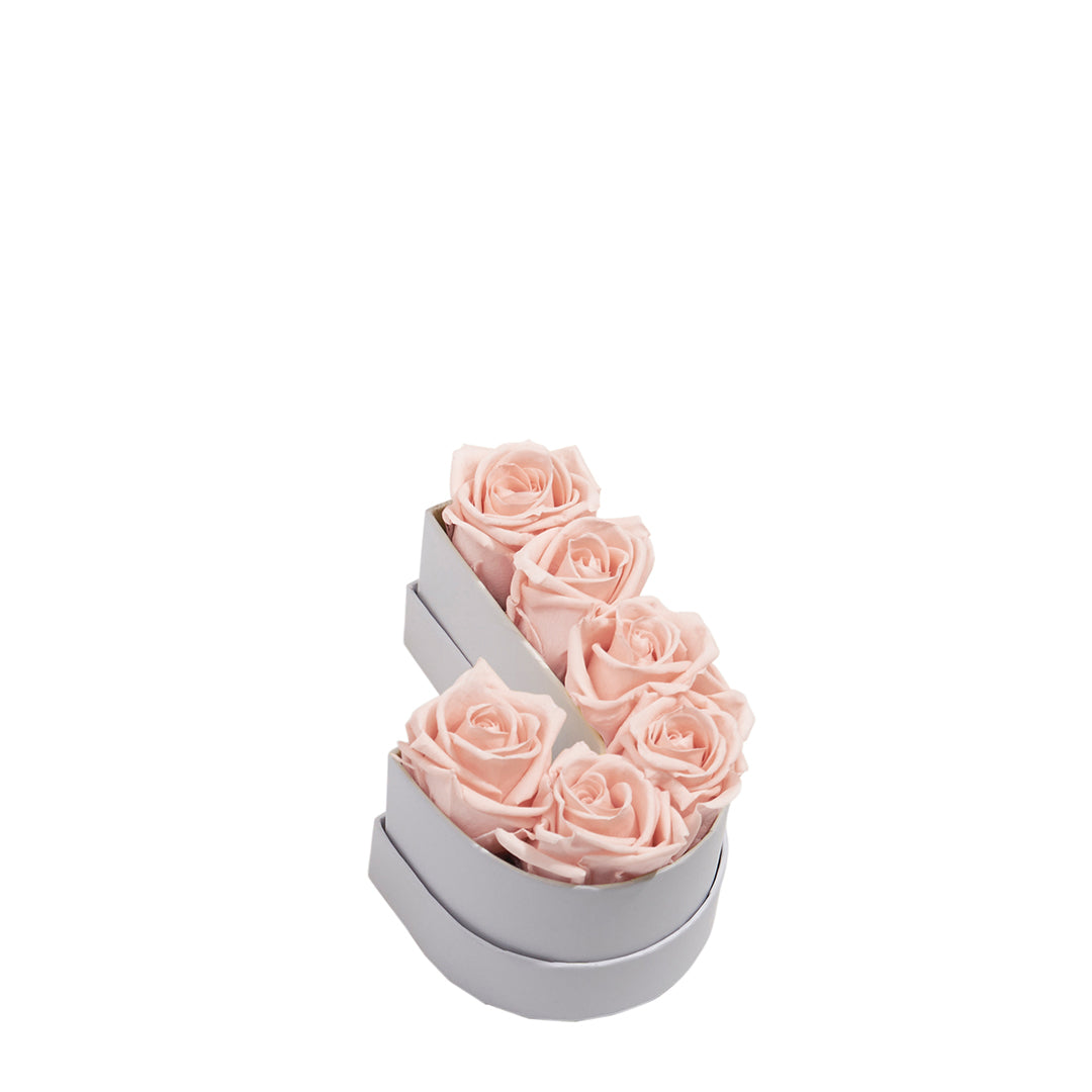 Mini Letter J in Flowers with Eternity Roses | Venus et Fleur