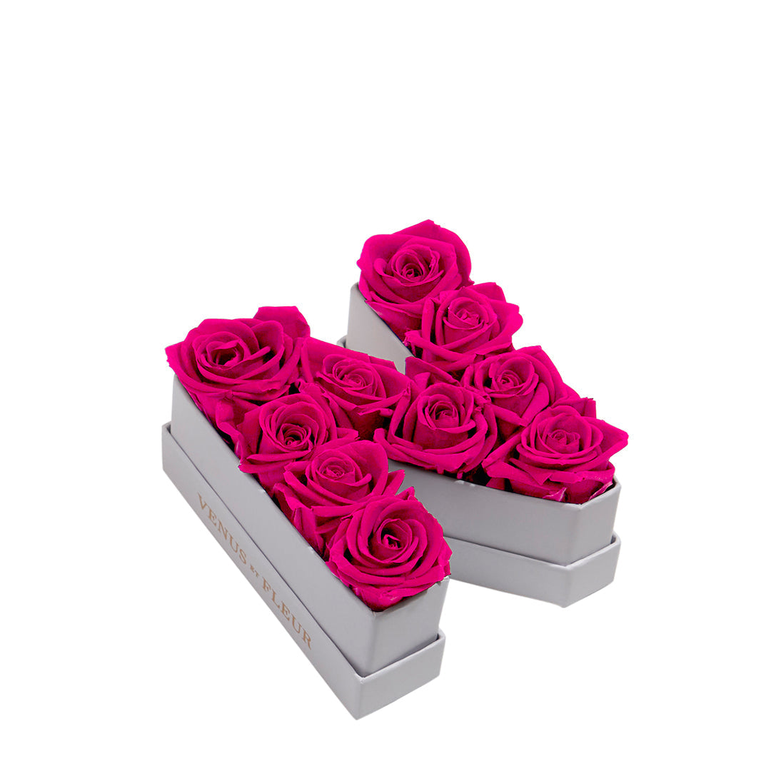 Mini Letter N in Flowers with Eternity Roses | Venus et Fleur