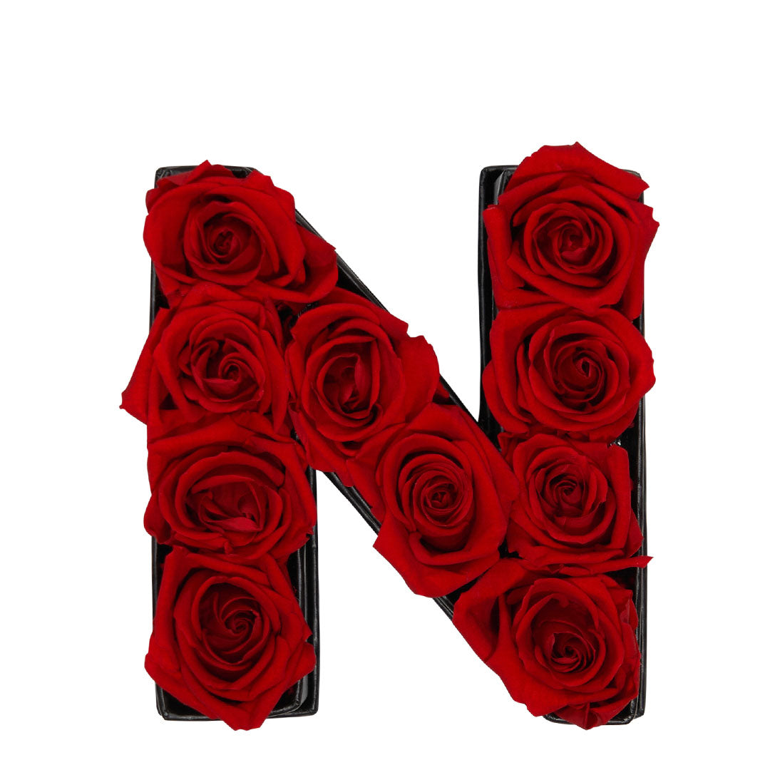 Red Rose Wooden Letter Word Lv Stock Photo 776229517