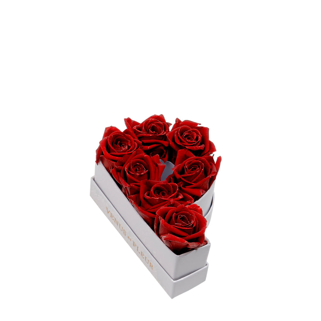 Mini Letter P in Flowers with Eternity Roses | Venus et Fleur